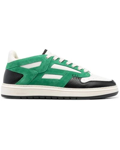 Represent Island Green Vintage White Black Reptor Sneakers - Grün