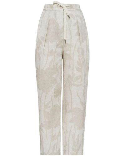 Brunello Cucinelli Straight Trousers - White