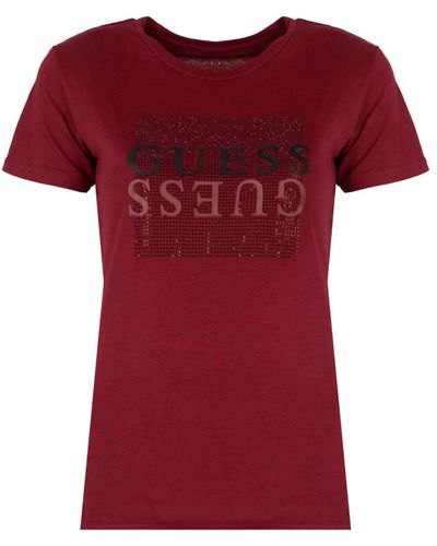 Guess Tops > t-shirts - Rouge