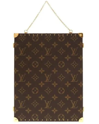 Louis Vuitton Custodia louis vuitton in tela marrone usata