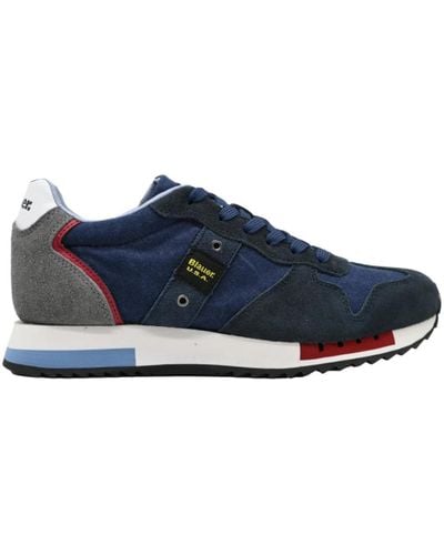 Blauer Navy red stylish sneakers - Blau