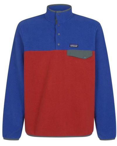 Patagonia Leichter synchilla® snap-t® fleece-pullover - Blau