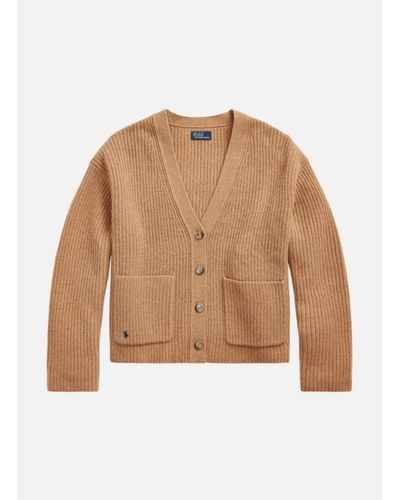 Ralph Lauren Oversized v-neck wool-cashmere cardigan - Neutro