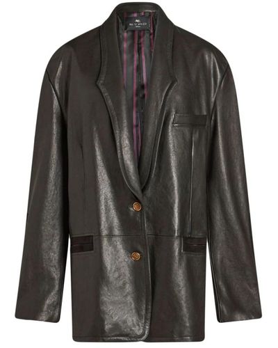 Etro Leather jackets - Negro