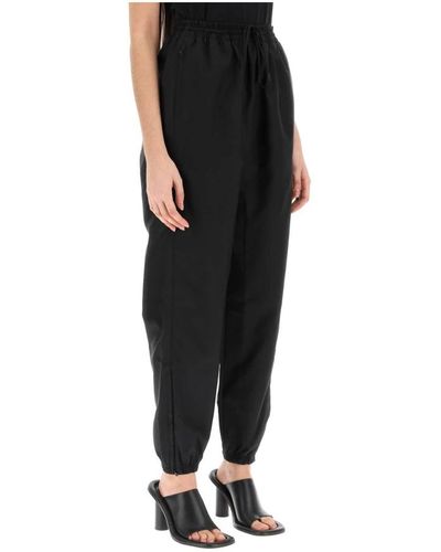 Wardrobe NYC Pantalones de nylon de talle alto - Negro