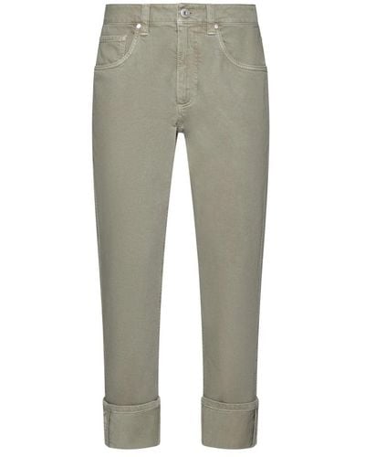 Brunello Cucinelli Grüne jeans mit signaturdetails - Grau