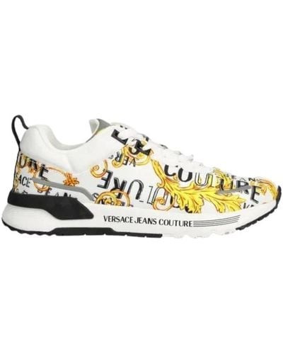 Versace Barockdruck baumwoll-sneakers - Gelb