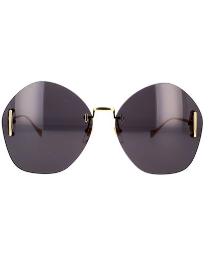 Gucci Geometrische oversized sonnenbrille mit gg-logo - Lila