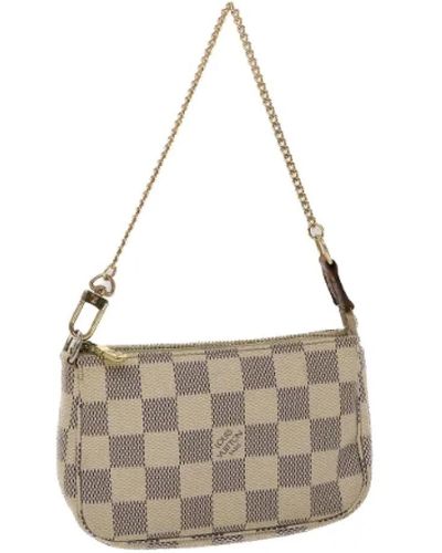 LOUIS VUITTON Donna Kate Clutch in Tela in Bianco