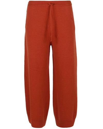 Stella McCartney Relaxed cashmere wardrobe trousers knit - Rojo