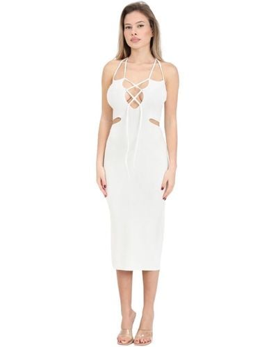 Akep Dresses > day dresses > midi dresses - Blanc