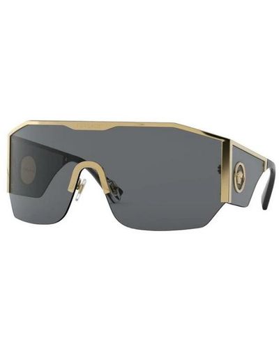Versace Luxuriöse goldene sonnenbrille - Grau