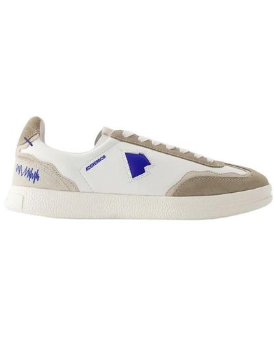 Adererror Sneakers in pelle bianca - punta rotonda - Blu