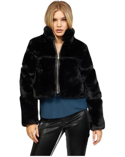 Yes-Zee Jackets > faux fur & shearling jackets - Noir