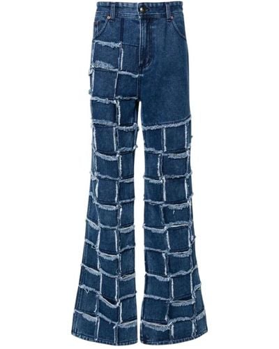 ANDERSSON BELL Patchwork wide leg jeans - Blau