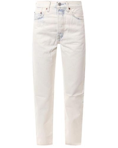 Levi's Hoch geschnittene jeans mit schmalem bein levi's - Weiß
