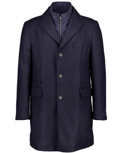 Corneliani Single-Breasted Coats - Blue