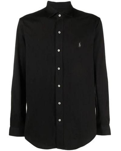 Ralph Lauren Magliette in jersey di cotone ricamata - Nero