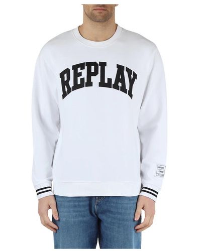 Replay Sweatshirts - White