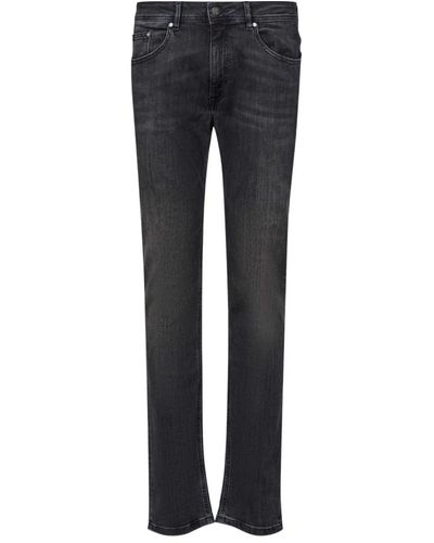 Karl Lagerfeld Charcoal five pocket jeans mit nieten - Grau
