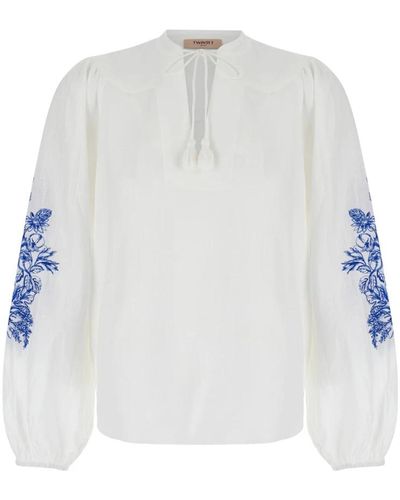 Twin Set Multi colour blusa camisas conjunto - Blanco