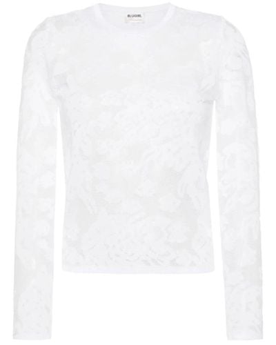 Blugirl Blumarine Round-Neck Knitwear - White