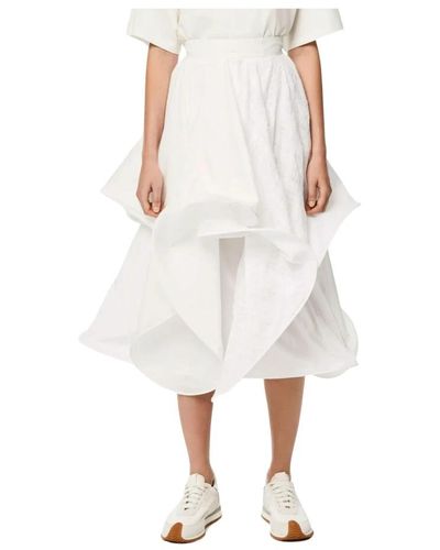 Loewe Skirts > midi skirts - Blanc