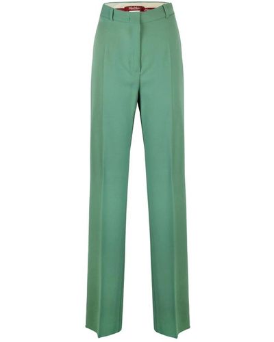 Max Mara Studio Trousers > wide trousers - Vert