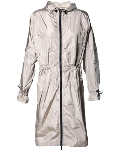 Baldinini Trench coat in cream nylon - Natur