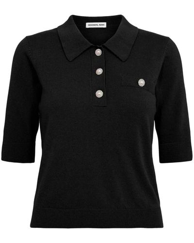 Designers Remix Tops > polo shirts - Noir