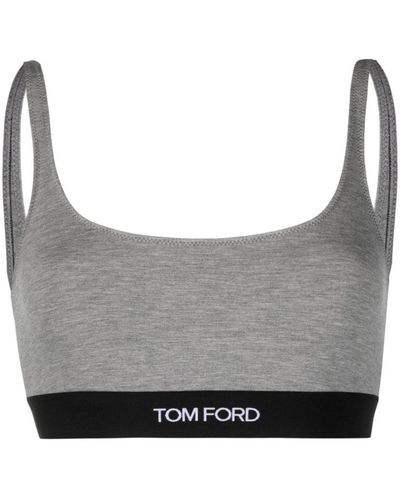 Tom Ford Graues logo unterband quadratischer ausschnitt