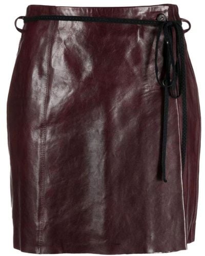 Our Legacy Leather Skirts - Purple