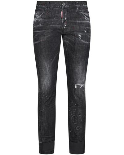 DSquared² Slim fit schwarze jeans - Grau