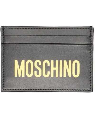 Moschino Porta carte in pelle - Metallizzato