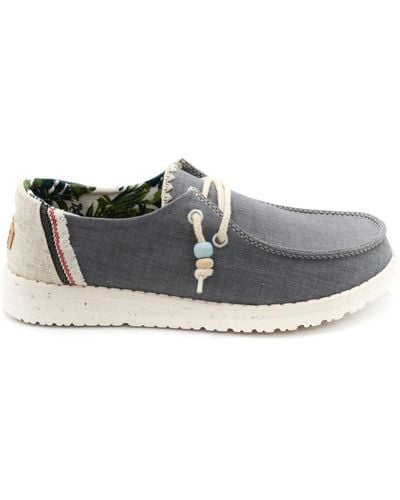 Hey Dude Shoes > flats > laced shoes - Gris
