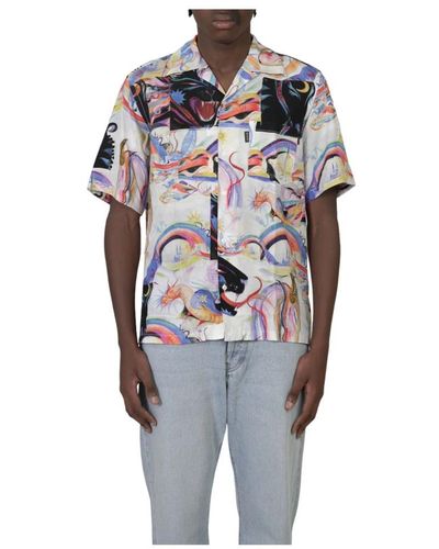 Aries Hawaiihemd mit panthera-design - Grau
