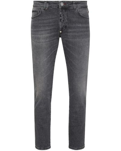 Philipp Plein Klassische denim jeans für den alltag - Grau