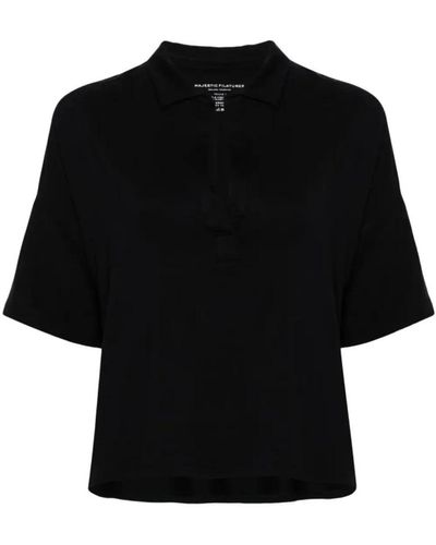 Majestic Filatures Polo Shirts - Black