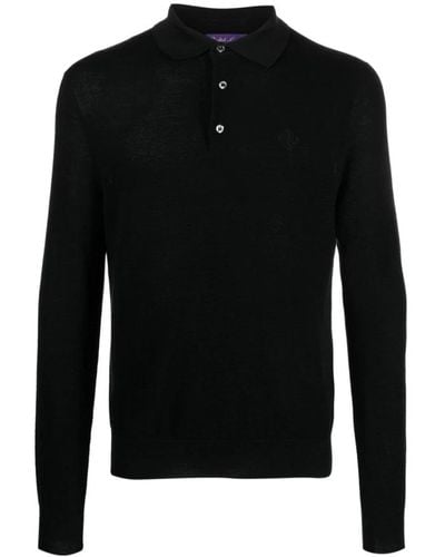 Ralph Lauren Schwarzer langarm-hoodie casual pullover