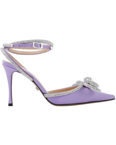 Mach & Mach Lavendel satin doppelbogen high heels - Lila