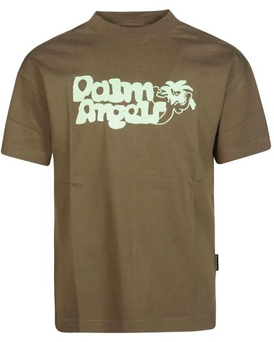 Palm Angels Stylischer logo palmiti sweatshirt - Grün