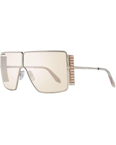 Swarovski Goldene verspiegelte gläser sonnenbrille - Weiß