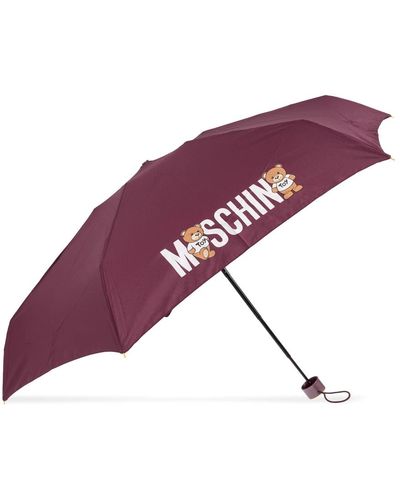 Moschino Regenschirm mit logo - Lila