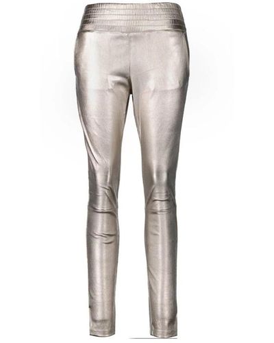 Ibana Leather Trousers - Grey