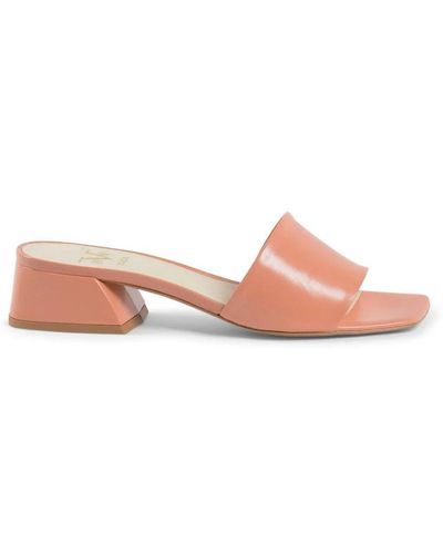 19V69 Italia by Versace Rosa leder sandalen mit 4cm absatz - Pink