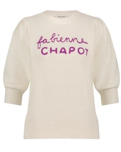 FABIENNE CHAPOT Logo pullover sweater - Weiß