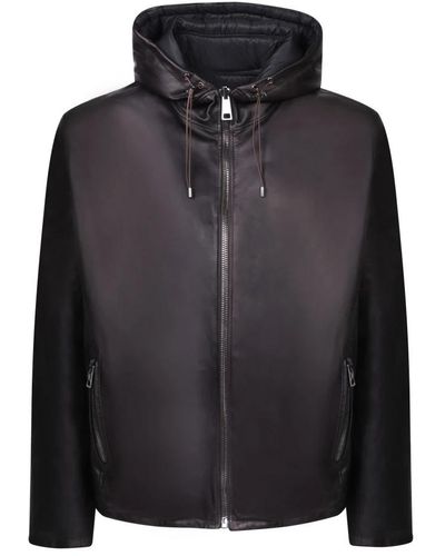 Dell'Oglio Leather Jackets - Black