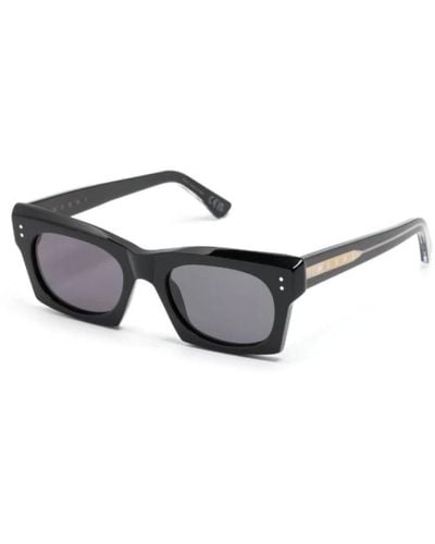 Marni Schwarze sonnenbrille, vielseitig und stilvoll - Grau