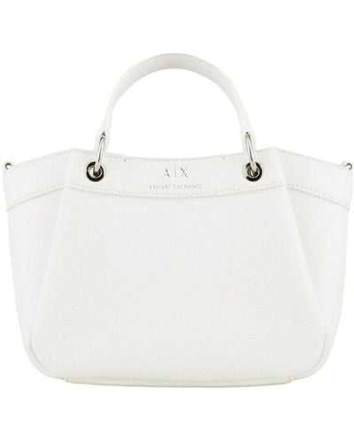 Armani Exchange Tote Bags - White