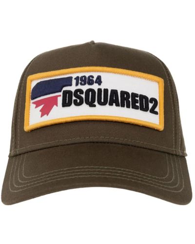 DSquared² Cappello verde militare con logo
